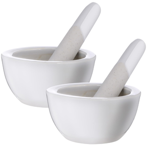 Natural White Marble Herb Crusher and <b>Pestle</b> Set Artisan Kitchen Grinding Tool Sustainable Indian Export Factory Supply Price - Product Image 1
