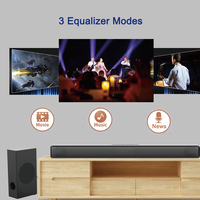 Barre de son 100W Design fin Modèle Bluetooth 3 5mm Aux in USB Optique ARC Affichage LED 2.1 Barre de son avec caisson de basses filaire