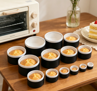 Boîte cylindrique de luxe en carton kraft pour gâteaux et desserts, emballage personnalisé écologique de qualité alimentaire pour cheesecake