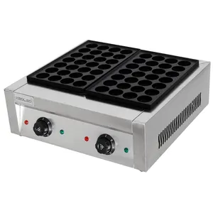 XEOLEO Máquina comercial de Takoyaki para mesa, 2 placas, 2000 W, grelha elétrica profissional antiaderente para bolas de polvo, máquina antiaderente