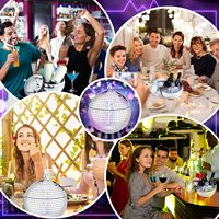 Seau à glace boule disco personnalisé en gros, refroidisseur à vin boule miroir pour fête rétro années 70, articles de bar, décoration de mariage, vente en gros