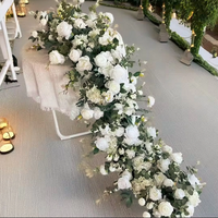 Plante verte simulée arrangement floral chemin de mariage fleur décoration de mariage proposition fond décoration fleur