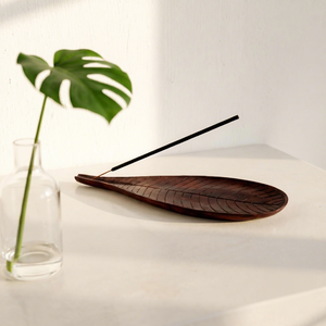 Moderno Soporte de Incienso de Madera Hecho a Mano, Quemador de Varillas de Fragancia, Recolector de Ceniza de Madera Natural, Accesorio Decorativo para Meditación - Product Image 2