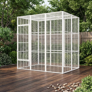 Cage à oiseaux carrée de grande taille en fil de fer, prix d'usine, pour l'élevage de perroquets en volière professionnelle - Product Image 1