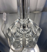 Lampes de table de chevet de luxe en cristal bacarat pour décoration intérieure d'hôtel avec abat-jour