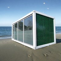 Sunroom de cristal desmontable contemporáneo para espacios al aire libre para oficinas Edificios comerciales Techo plano para dormitorios Apartamentos