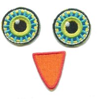 Petits yeux avec motif souris, patch brodé personnalisé en feutre non tissé coloré pour chapeaux