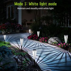 Lampe solaire pour allée, lumière blanche et chaude réglable, 2 LED, lampe de jardin extérieure, lampe à piquet monocristalline - Product Image 2