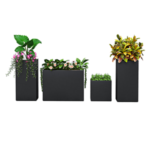 Maceta Cuadrada de Aluminio con Recubrimiento en Polvo, Suministro de Fábrica, Orificio de Drenaje Duradero, Uso Interior/Exterior, Diseño Personalizable, Hogar y Jardín - Product Image 1