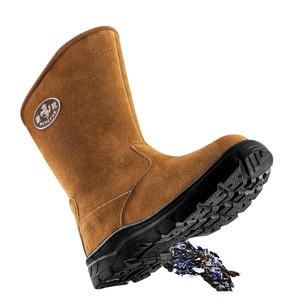 Bottes de neige pour hommes Mengxue, en cuir, doublées de fourrure, chaudes, imperméables, à talon moyen, pour l'extérieur, pour l'hiver - Product Image 3