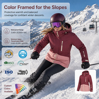 Veste de ski professionnelle pour femmes, imperméable, respirante, à capuche, avec aérations sous les bras, pour les activités de snowboard