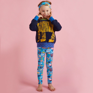 Pantalones clásicos para niños, mallas de bambú, viscosa, 95% licra, 5% - Product Image 3