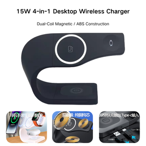Chargeur sans fil magnétique 4-en-1, station de charge rapide 15W/25W avec ventilateur de refroidissement pour iPhone, <span class=keywords><strong>Apple</strong></span> Watch, <span class=keywords><strong>AirPods</strong></span> et appareils USB - Product Image 6
