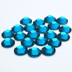 1440 Uds. Diamantes de imitación de cristal sin Hotfix circón azul parte posterior plana SS2 SS3 SS6 SS10 SS12 SS16 SS20 SS30 SS34 SS40 SS50 gema de diamantes de imitación - Product Image 2