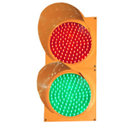 Feu de signalisation LED IP65 CE 300 mm avec boîtier jaune, couleurs rouge, jaune, vert, alimentation 12-24 VDC ou 110-220 VAC en option