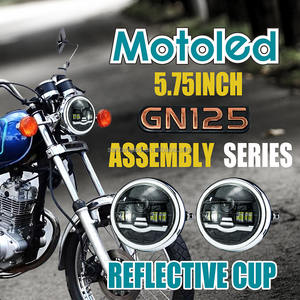 Faro moto MOTOLED da 5.75 "con gruppo copricapo per moto GN125 universale 5 3/4 pollici DC12V - Product Image 2
