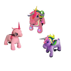 Unisexe 114*61*84 cm Voiture électrique jouet CN;GUA Cheval à bascule animatronique <span class=keywords><strong>licorne</strong></span> pour enfants Jouet <span class=keywords><strong>de</strong></span> centre commercial en peluche - Product Image 1