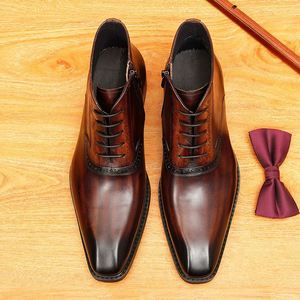 New Men's German Training Shoes, Genuine Leather Lace-Up Color-<b>Block</b> Flat White Shoes, Versatile Casual Outdoor Sneakers - Product Image 6