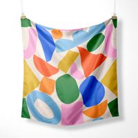 Nouvelle Écharpe Carrée de Luxe Vintage en Soie 12MM Crêpe de Chine Soie de Mûrier Design Personnalisé 90x90cm Multi-Fonctionnelle pour l'Été