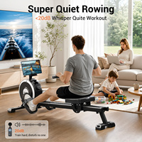 Máquina de Remo Magnética Plegable para Gimnasio en Casa, Máquina de Remo Interior con Integración de APP, Equipo de Fitness Compacto, Stock en EE. UU.