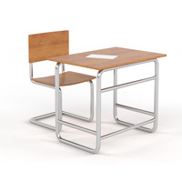 Mobilier scolaire Salle de classe unique chaise de bureau en bois étudiant connecté table et ensemble de chaises