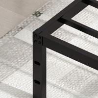 Cadre de lit Farmhouse King en métal robuste avec design moderne pliable pour chambre à coucher hôtel école appartement avec rangement