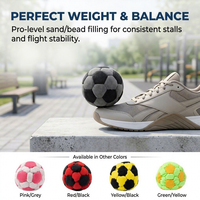 Ballon Hacky Sack Professionnel 32 Panneaux en Daim pour Jonglage et Coupes de Pied, Ballon de Footbag d'Extérieur Souple et Durable