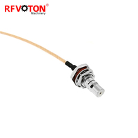 Harga Pabrik Qma Female Jack Hembra Socket Bulkhead ke Sma Male Plug Sudut Kanan RA Rf Rg316 Jumper Kabel Rf Assembly 15cm