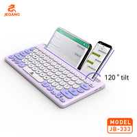 Clavier Jeqang arabe et anglais pour BT et prise en charge de la charge sans fil avec emplacement pour carte pour plusieurs appareils Clavier d'ordinateur portable