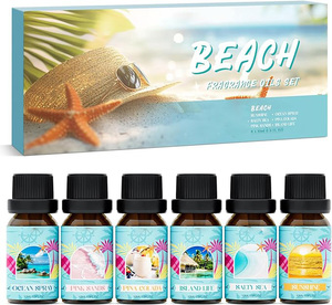 Meilleures ventes : Ensemble <span class=keywords><strong>de</strong></span> 6 huiles parfumées écologiques pour la plage, pour la fabrication <span class=keywords><strong>de</strong></span> bougies, longue durée, parfum intense chaud/froid, pour bougies en cire <span class=keywords><strong>de</strong></span> soja et paraffine, idéal comme cadeau - Product Image 1
