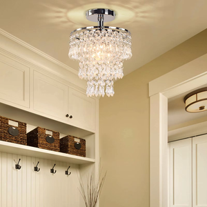Home Decor E12 Base K9 Crystal <b>Remote</b> <b>Control</b> small corridor <b>ceiling</b> lamp for balcony - Product Image 1