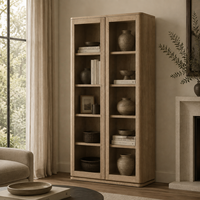 Bibliothèque ouverte extra haute à 2 colonnes, étagère de présentation en bois de 91 pouces avec plusieurs compartiments pour le rangement dans le salon, la chambre ou le bureau