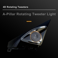 Tweeter rotatif Rhythm 4D pour Honda Civic 10ème génération 2016-2021, haut-parleur de montant A avec éclairage d'ambiance