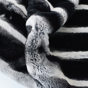 Fourrure synthétique douce et polyvalente Okayda, imitation fourrure de lapin et de <span class=keywords><strong>chinchilla</strong></span> rex, pour vêtements, décorations, manteaux, cols, motif brut, <span class=keywords><strong>prix</strong></span> - Product Image 3