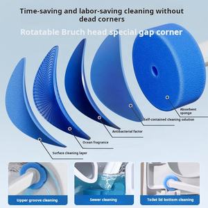 Cepillo de Inodoro Desechable de Montaje en Pared con Cabezales Higiénicos de un Solo Uso para una Limpieza Fácil y Sanitaria del Baño del Hogar - Product Image 5