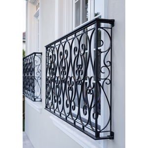 Bên ngoài wrought sắt cửa sổ phía trước lan can cho nhà ở wrought sắt an toàn lan can lan can lan can khu dân cư - Product Image 2