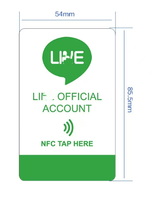 Carte de visite RFID NFC en PVC avec puce F08 et code QR pour usage hôtelier