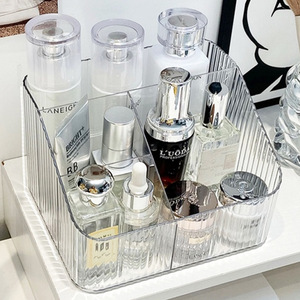 Hộp lưu trữ trong suốt chia công suất lớn <span class=keywords><strong>lidless</strong></span> Máy tính để bàn Bàn bàn trang điểm mặt nạ mỹ phẩm chăm sóc da tạp phẩm tổ chức - Product Image 2