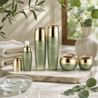Bouteilles de luxe en verre ambré doré pour huile capillaire, flacons vaporisateurs de parfum, pots cosmétiques 150ml 120ml 40ml 50g 30g – Fournisseur de bouteilles en verre vides