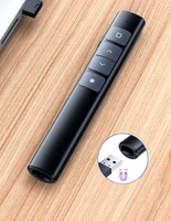 Presentador Inalámbrico USB 2.4G con Puntero Láser para PowerPoint PPT, Control Remoto, Pasador de Diapositivas y Bolígrafo Láser