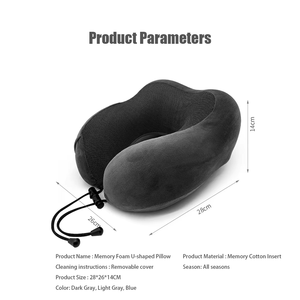 Disesuaikan bantal perjalanan portabel Rebound lambat u-berbentuk busa memori bungkus leher ergonomis sejuk lembut dukungan dpt dipakai - Product Image 2