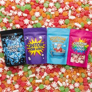 Custom Printed Smell Proof 3.5g Mylar <b>Bags</b> <b>Stand</b> up Pouch Child Resistant Ziplock for Edibles Gummies Biscuit - Product Image 2