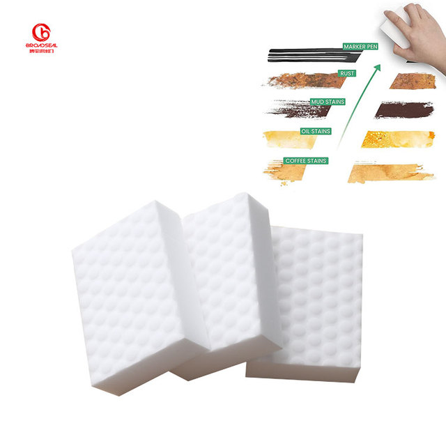 Topeco Heavy-Duty White Magic Melamine Sponge Scouring Eraser Bulk Dish Cleaning Scouring Pads Made of Durable Nylon