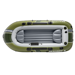 INTEX 66333NP <span class=keywords><strong>Seahawk</strong></span> <span class=keywords><strong>3</strong></span> Aufblasbares Boot-Set für <span class=keywords><strong>3</strong></span> Personen, Angelboot mit Rudern & Handpumpe, Robustes PVC-Schlauchboot - Product Image 3