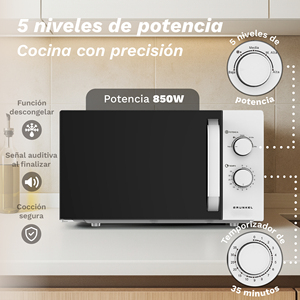 กรุนเคลเตาอบไมโครเวฟ 25 ลิตร 850 วัตต์ 5 ระดับพลังงาน เครื่องใช้ไฟฟ้าในครัว - Product Image 6