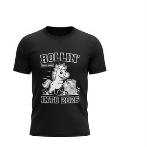 Camiseta personalizada de unicornio para el Año Nuevo 2026, camiseta divertida con nombre personalizado, adiós 2025 - Product Image 2