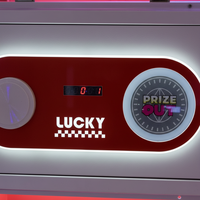 Machine de jeu d'arcade à grue personnalisable à monnayeur, interface anglaise, en métal, acrylique et plastique, avec lumières clignotantes, pour usage intérieur