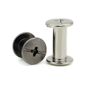 Vis de reliure Chicago personnalisées, à tête cylindrique, à embase cruciforme, en acier zingué, pour la reliure de livres (en pouces) - Product Image 1