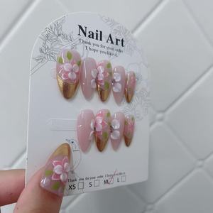 Venta al por Mayor <span class=keywords><strong>de</strong></span> 10 <span class=keywords><strong>Uñas</strong></span> <span class=keywords><strong>Acrílicas</strong></span> Pintadas a Mano, Diseño Cuadrado, Hermoso y Lujoso, Personalizado, 100% Hecho a Mano, <span class=keywords><strong>Uñas</strong></span> Postizas - Product Image 2