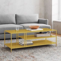 Table basse moderne en métal réglable en hauteur, noire, style minimaliste européen, meubles de salon pour la décoration de la maison